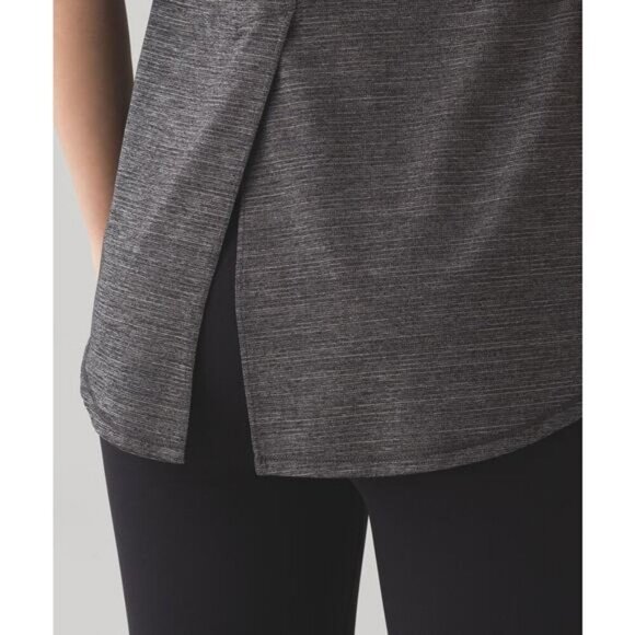 Lululemon Hot Like Agni Singlet In Heathered Black Size 4 - Picture 4 of 8